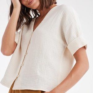 The Gauze Button Up Top
